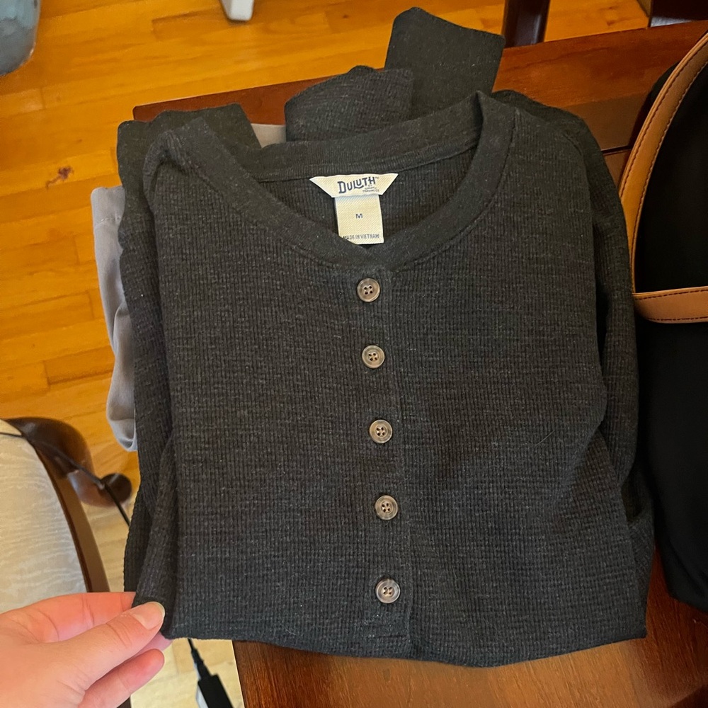 Men's button casual or formal Black Sweater